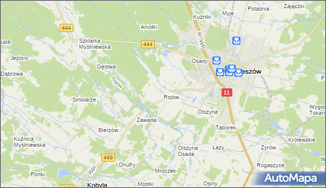 mapa Rojów, Rojów na mapie Targeo