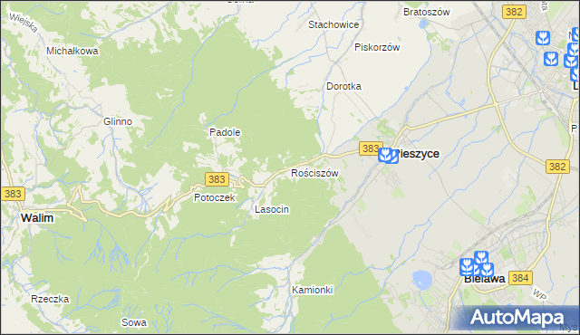 mapa Rościszów, Rościszów na mapie Targeo