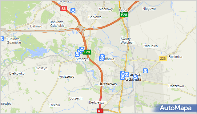 mapa Rotmanka, Rotmanka na mapie Targeo