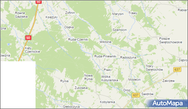 mapa Ruda-Pniewnik, Ruda-Pniewnik na mapie Targeo