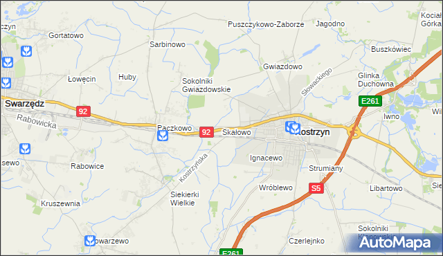 mapa Skałowo, Skałowo na mapie Targeo