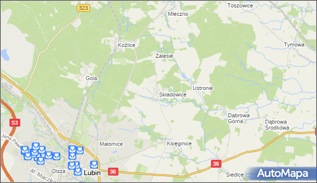 mapa Składowice, Składowice na mapie Targeo