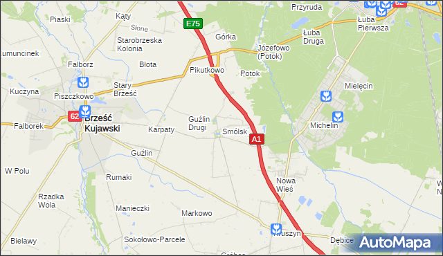 mapa Smólsk, Smólsk na mapie Targeo