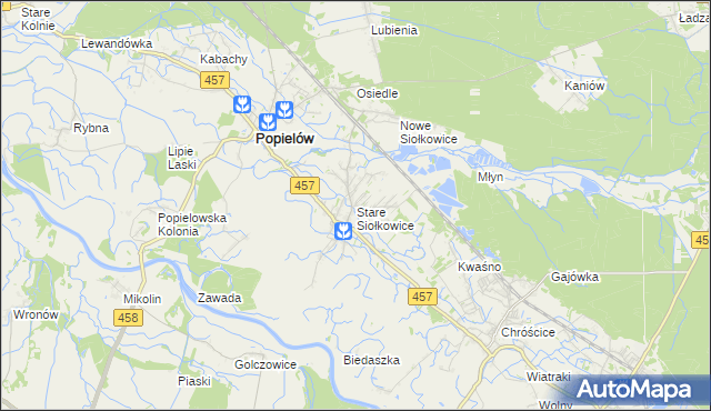 mapa Stare Siołkowice, Stare Siołkowice na mapie Targeo