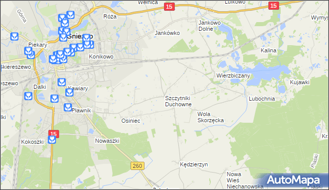 mapa Szczytniki Duchowne, Szczytniki Duchowne na mapie Targeo