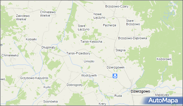 mapa Tańsk-Kiernozy, Tańsk-Kiernozy na mapie Targeo