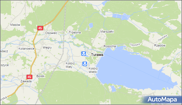 mapa Turawa, Turawa na mapie Targeo