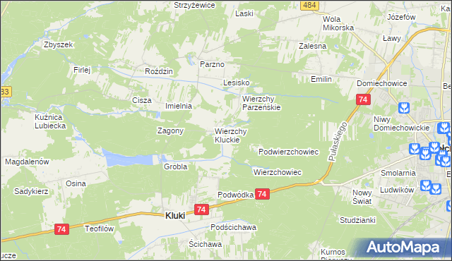 mapa Wierzchy Strzyżewskie, Wierzchy Strzyżewskie na mapie Targeo