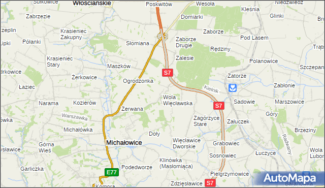 mapa Wola Więcławska, Wola Więcławska na mapie Targeo