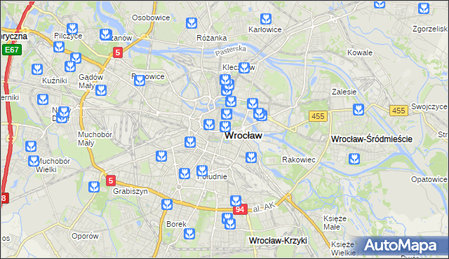 mapa Wrocławia, Wrocław na mapie Targeo