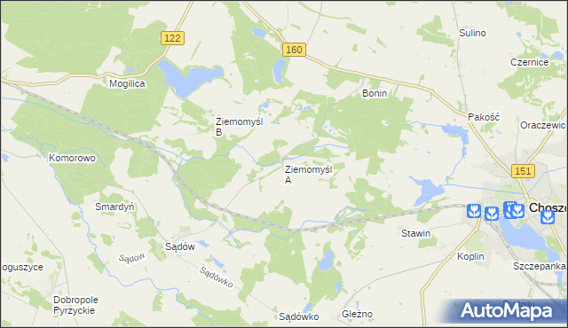 mapa Ziemomyśl A, Ziemomyśl A na mapie Targeo