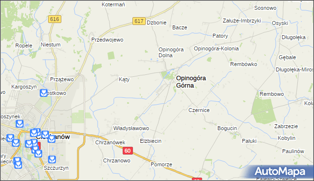 mapa Zygmuntowo gmina Opinogóra Górna, Zygmuntowo gmina Opinogóra Górna na mapie Targeo