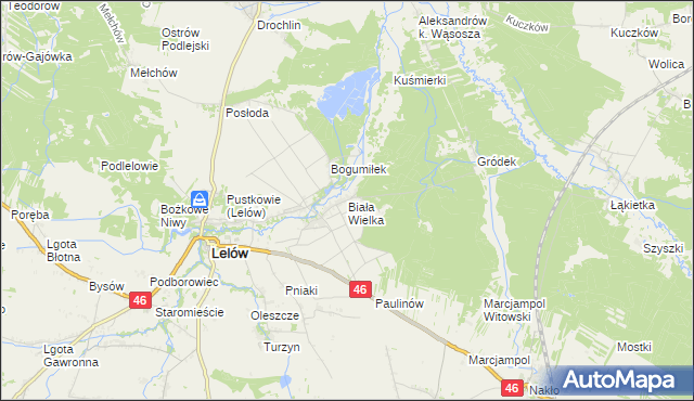 mapa Biała Wielka, Biała Wielka na mapie Targeo