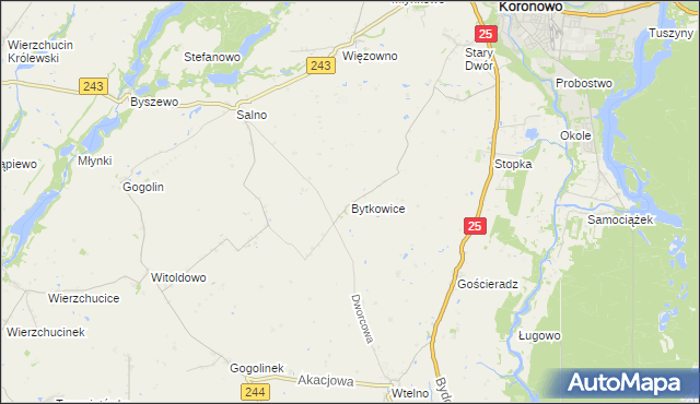 mapa Bytkowice, Bytkowice na mapie Targeo