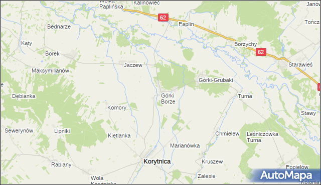 mapa Górki Borze, Górki Borze na mapie Targeo