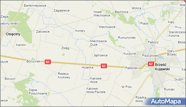 mapa Jądrowice, Jądrowice na mapie Targeo