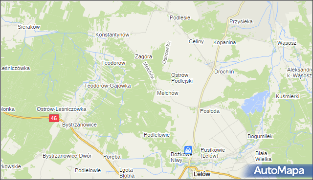 mapa Mełchów, Mełchów na mapie Targeo