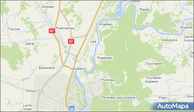 mapa Pawłówek gmina Pułtusk, Pawłówek gmina Pułtusk na mapie Targeo