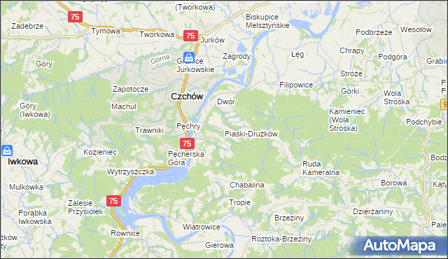 mapa Piaski-Drużków, Piaski-Drużków na mapie Targeo