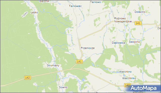 mapa Przemocze, Przemocze na mapie Targeo