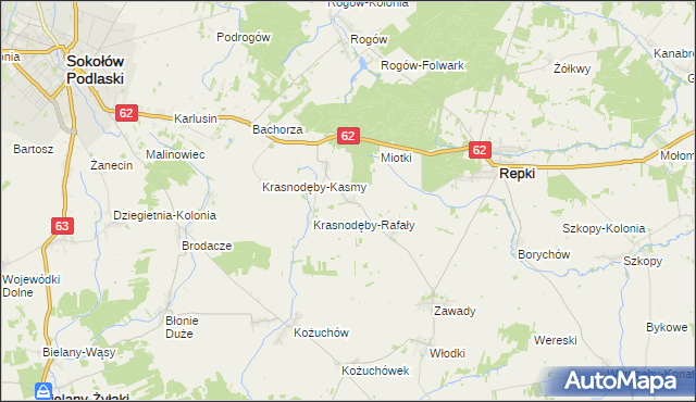 mapa Remiszew Mały, Remiszew Mały na mapie Targeo