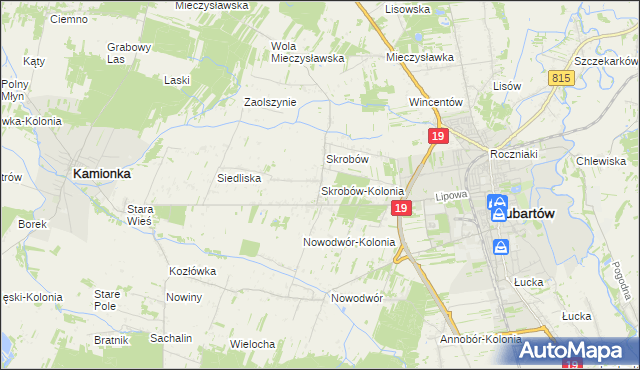 mapa Skrobów-Kolonia, Skrobów-Kolonia na mapie Targeo