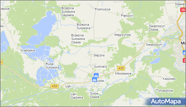 mapa Słączno, Słączno na mapie Targeo