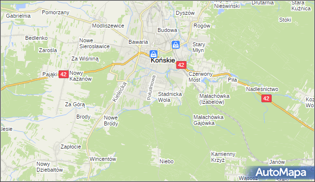 mapa Stadnicka Wola, Stadnicka Wola na mapie Targeo