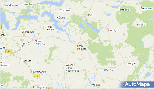 mapa Stare Polaszki, Stare Polaszki na mapie Targeo