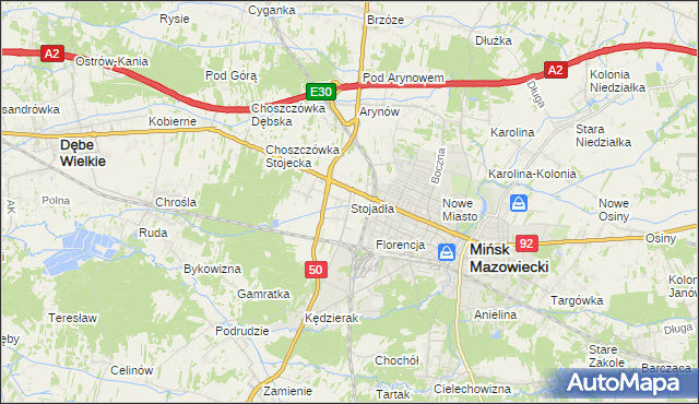 mapa Stojadła, Stojadła na mapie Targeo