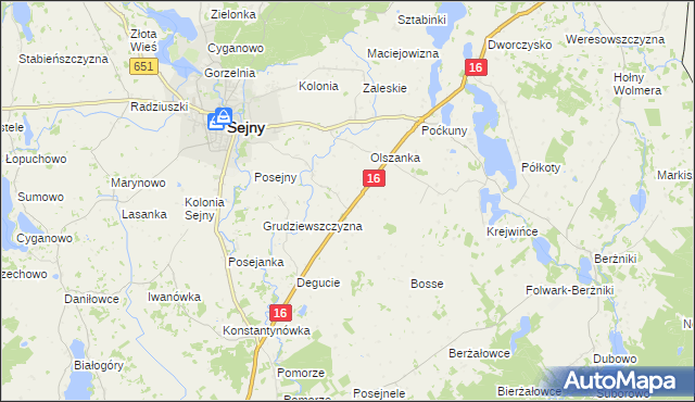 mapa Zaruby, Zaruby na mapie Targeo