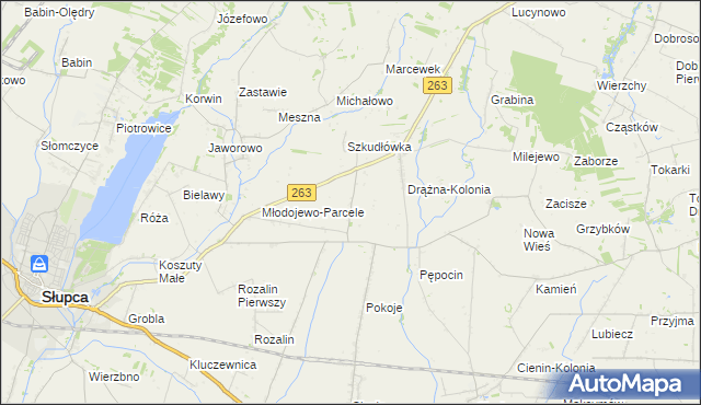 mapa Żelazków gmina Słupca, Żelazków gmina Słupca na mapie Targeo