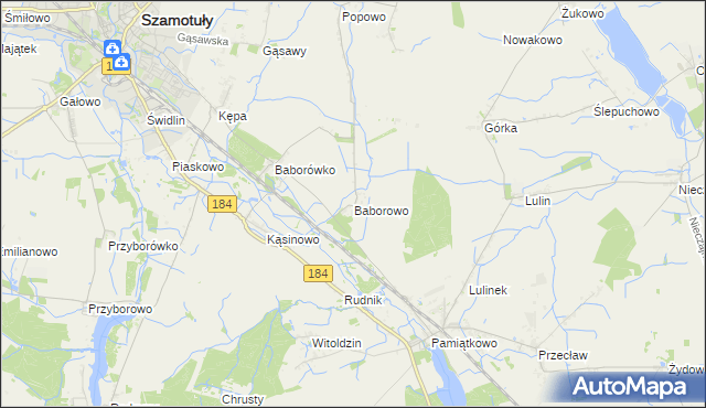 mapa Baborowo, Baborowo na mapie Targeo