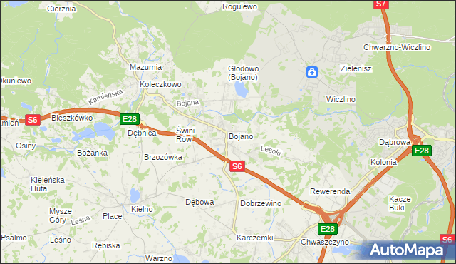 mapa Bojano, Bojano na mapie Targeo