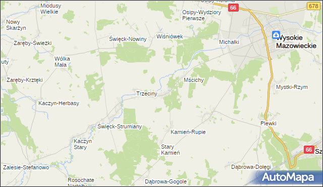 mapa Dąbrowa-Dzięciel, Dąbrowa-Dzięciel na mapie Targeo