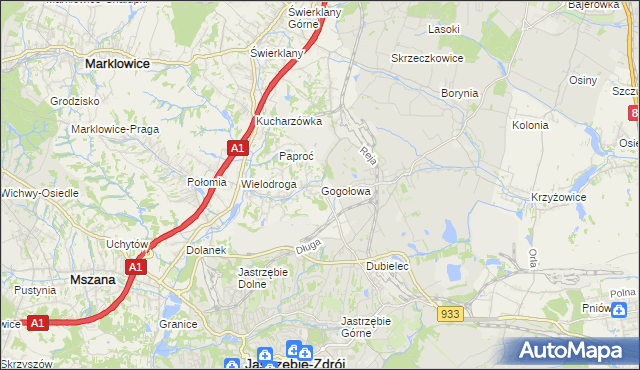 mapa Gogołowa, Gogołowa na mapie Targeo