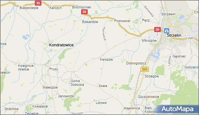 mapa Karszów, Karszów na mapie Targeo