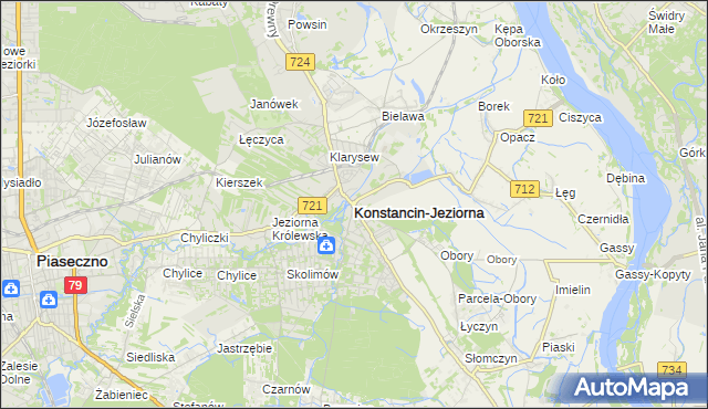 mapa Konstancin-Jeziorna, Konstancin-Jeziorna na mapie Targeo