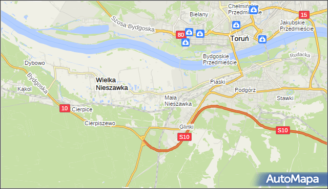 mapa Mała Nieszawka, Mała Nieszawka na mapie Targeo