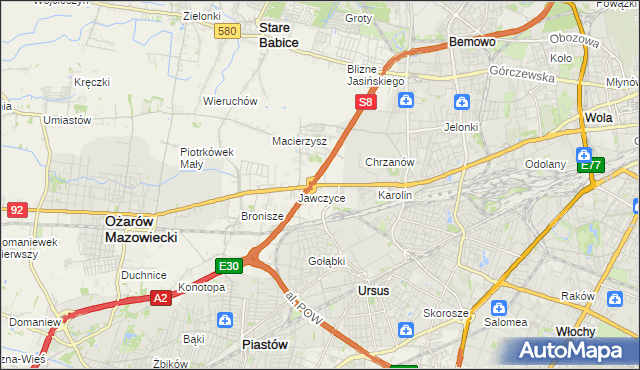 mapa Mory gmina Ożarów Mazowiecki, Mory gmina Ożarów Mazowiecki na mapie Targeo