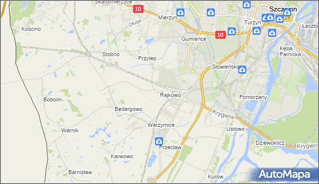 mapa Rajkowo, Rajkowo na mapie Targeo