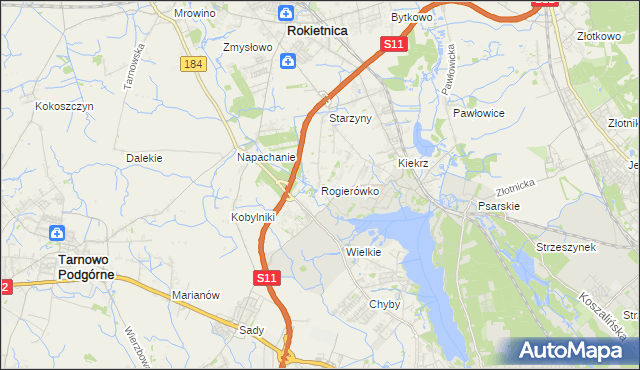 mapa Rogierówko, Rogierówko na mapie Targeo