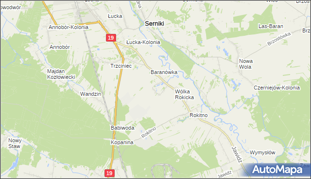 mapa Wólka Rokicka-Kolonia, Wólka Rokicka-Kolonia na mapie Targeo