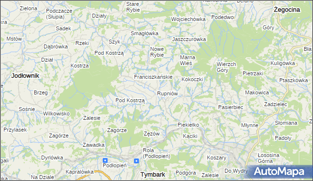 mapa Rupniów, Rupniów na mapie Targeo