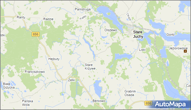 mapa Nowe Krzywe, Nowe Krzywe na mapie Targeo