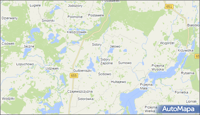 mapa Sidory Zapolne, Sidory Zapolne na mapie Targeo