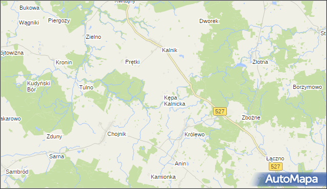 mapa Kępa Kalnicka, Kępa Kalnicka na mapie Targeo