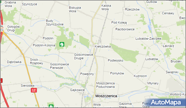 mapa Baby gmina Moszczenica, Baby gmina Moszczenica na mapie Targeo