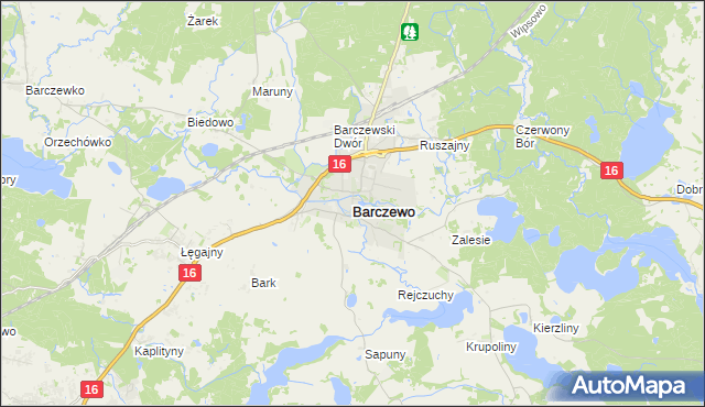 mapa Barczewo, Barczewo na mapie Targeo