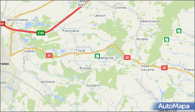 mapa Białogórze, Białogórze na mapie Targeo